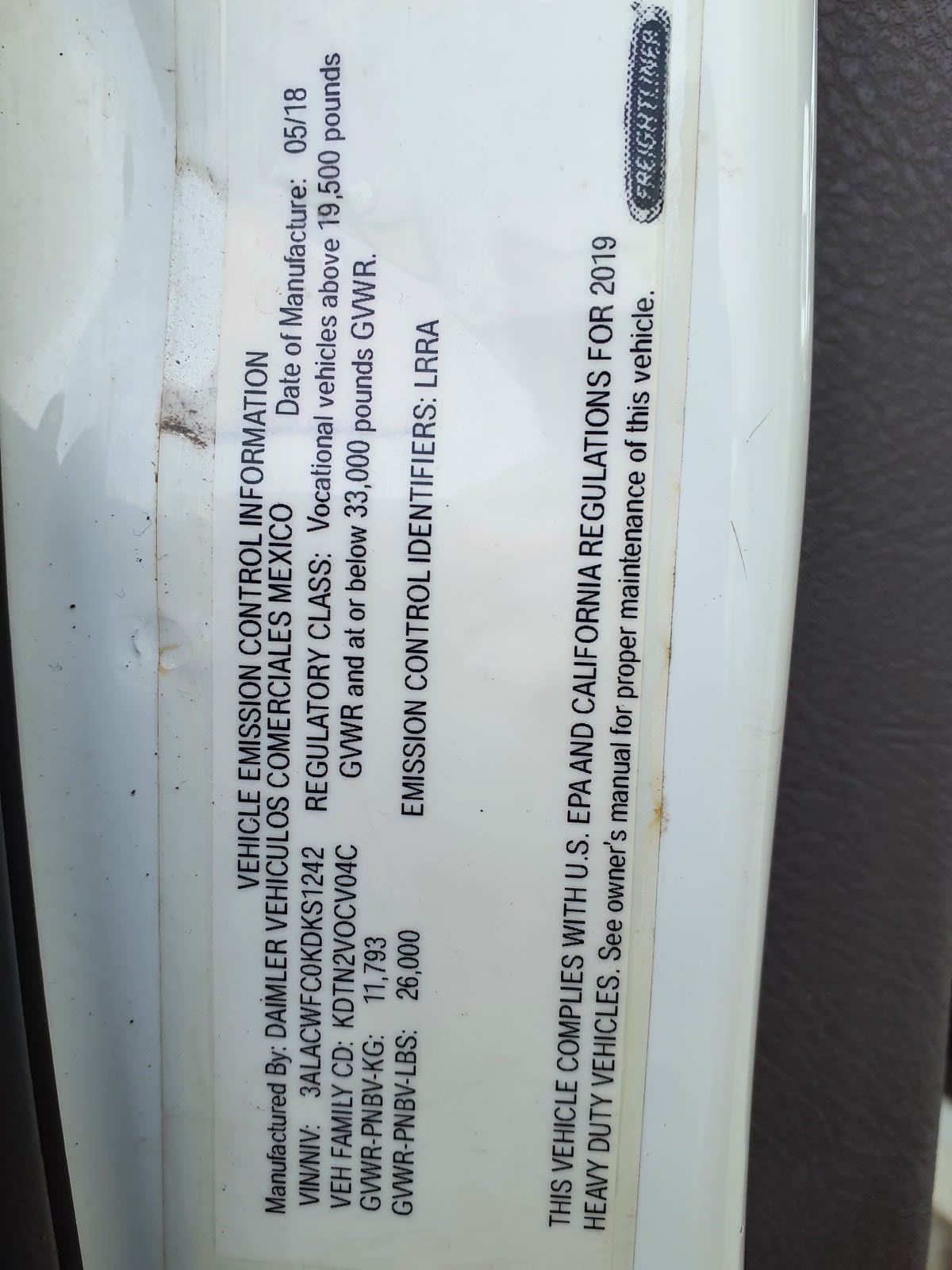 2019 Freightliner/Mercedes M2 106 860831