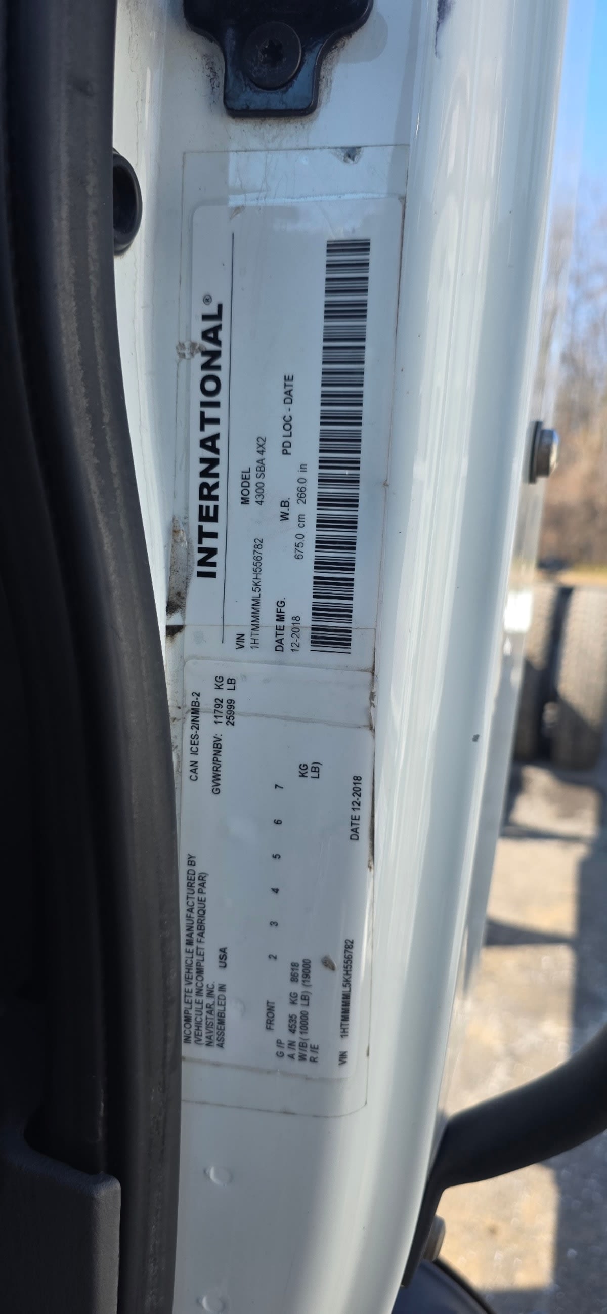 2019 Navistar International 4300 861238