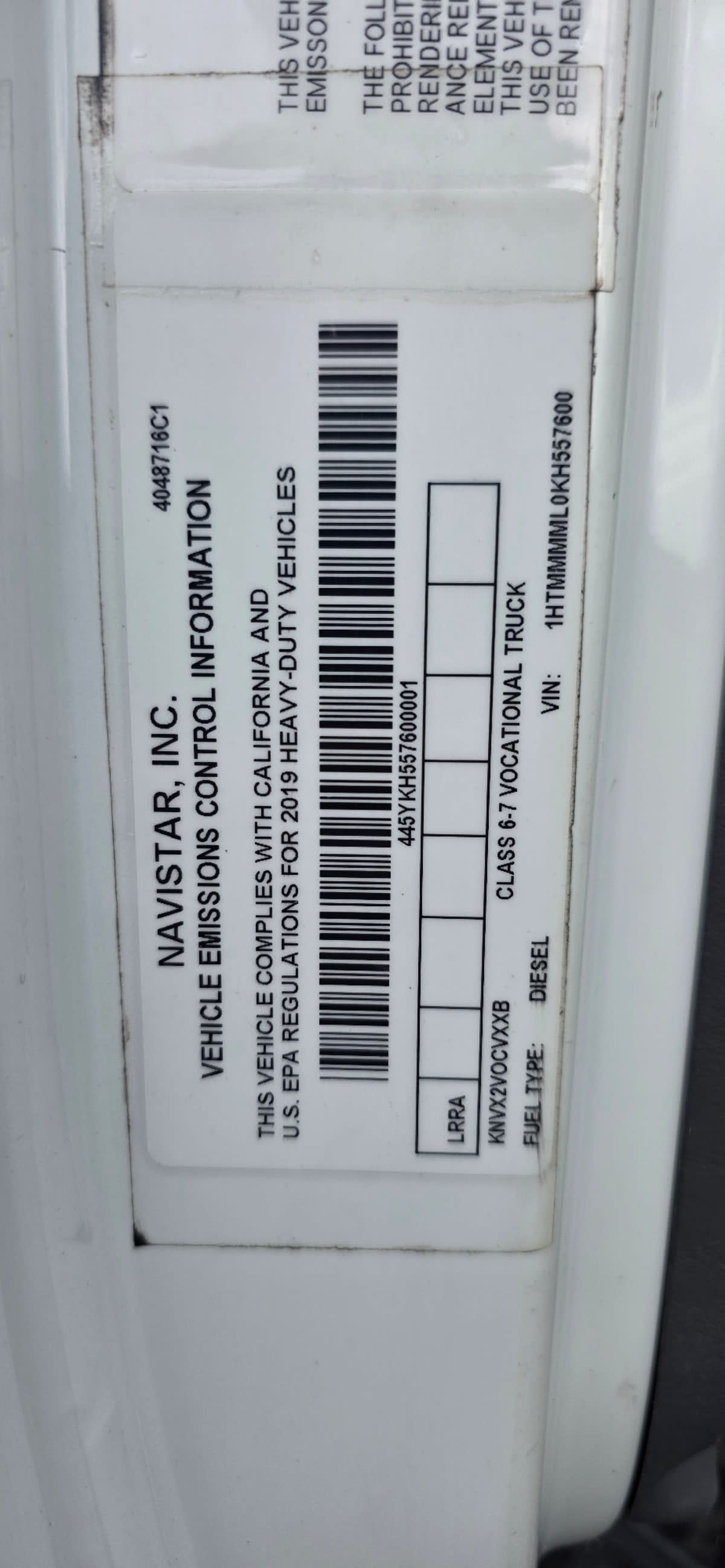 2019 Navistar International 4300 861269