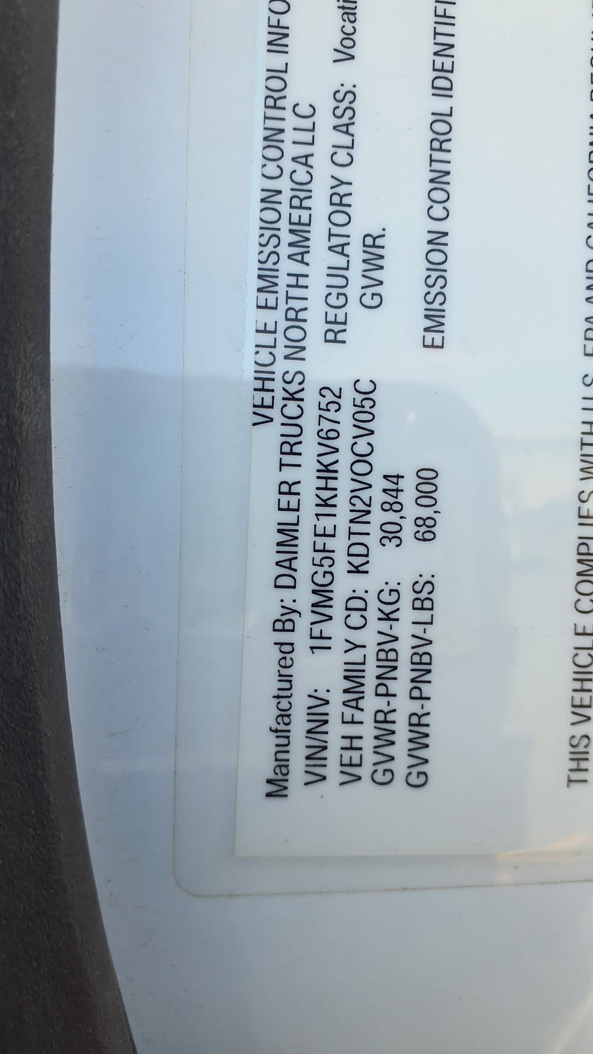2019 Freightliner/Mercedes 108SD 865352