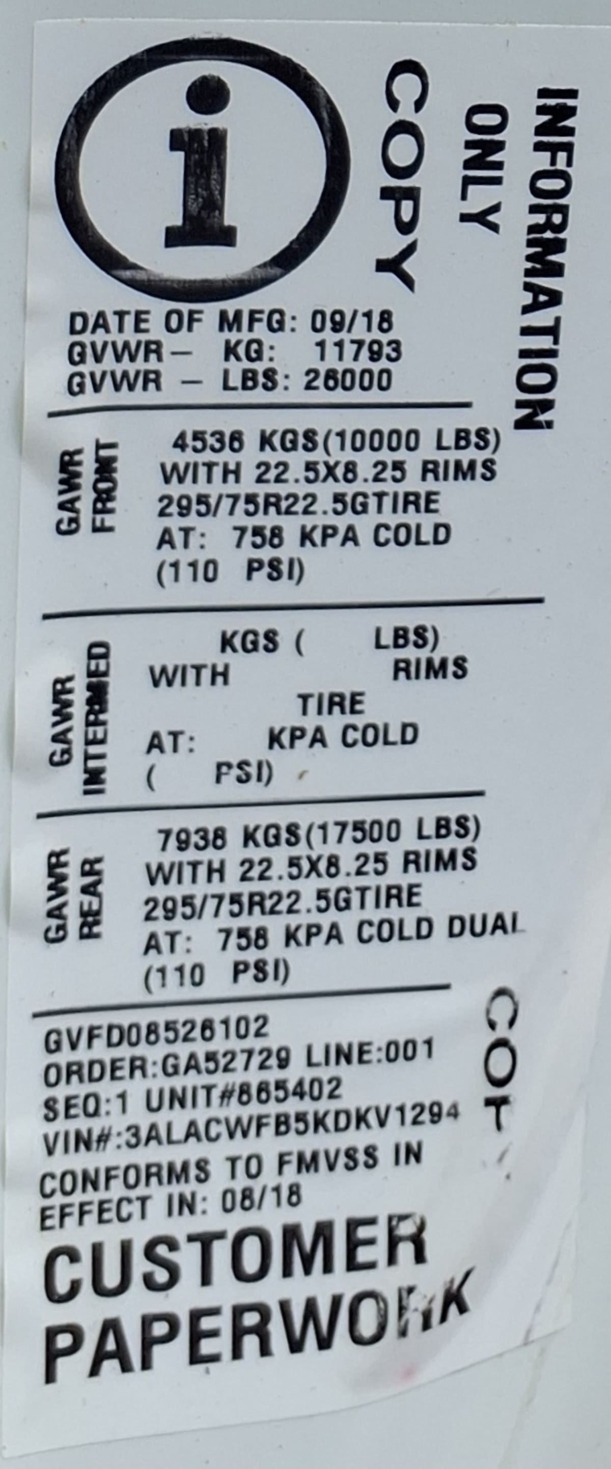 2019 Freightliner M2 106 865402