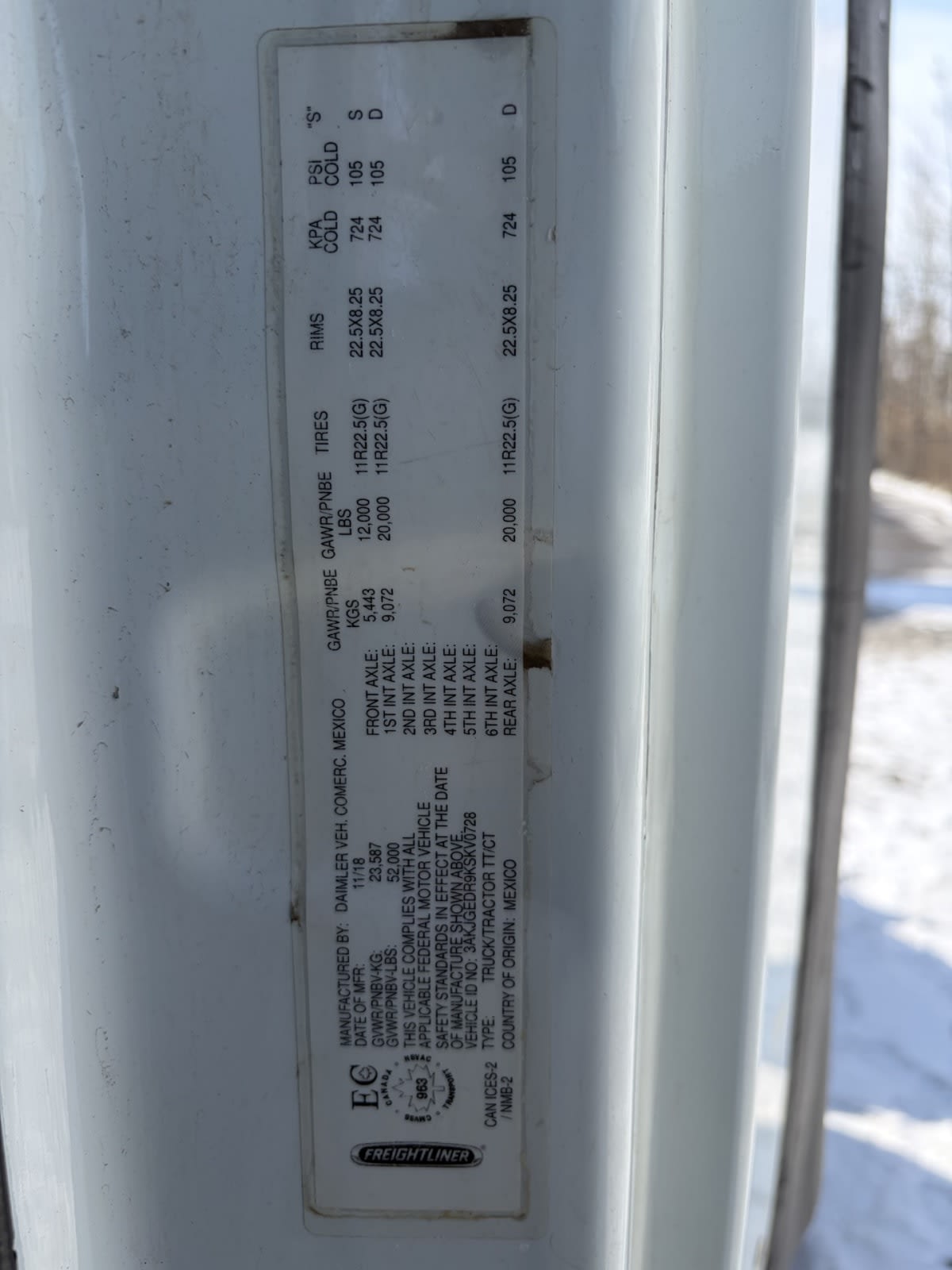 2019 Freightliner/Mercedes CASCADIA 125 866163