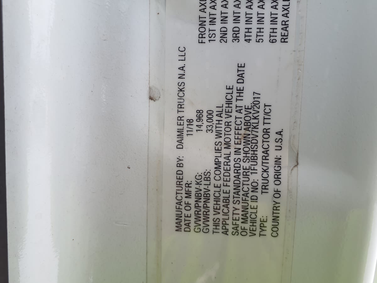 2019 Freightliner/Mercedes NEW CASCADIA 116 866285