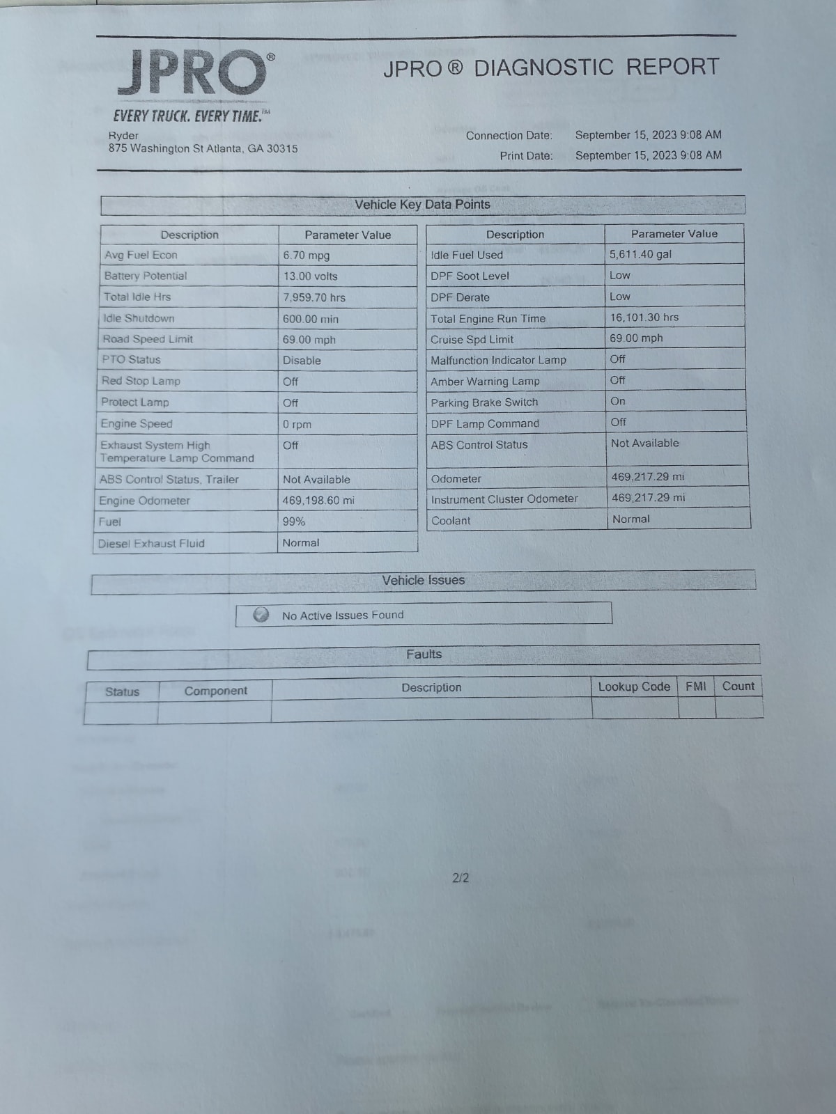 2019 Navistar International LT625 SLPR CAB 868809