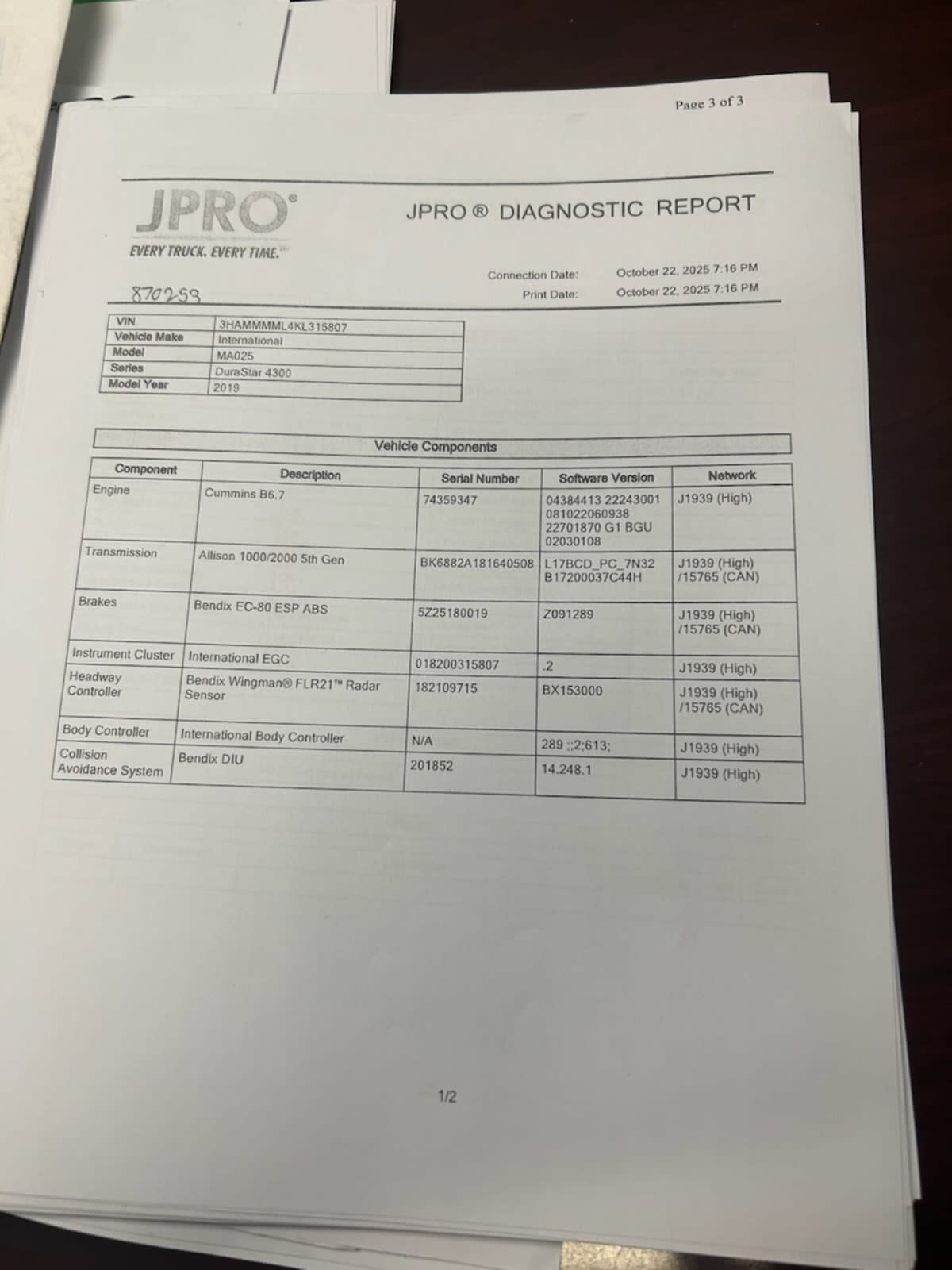 2019 Navistar International 4300 870253