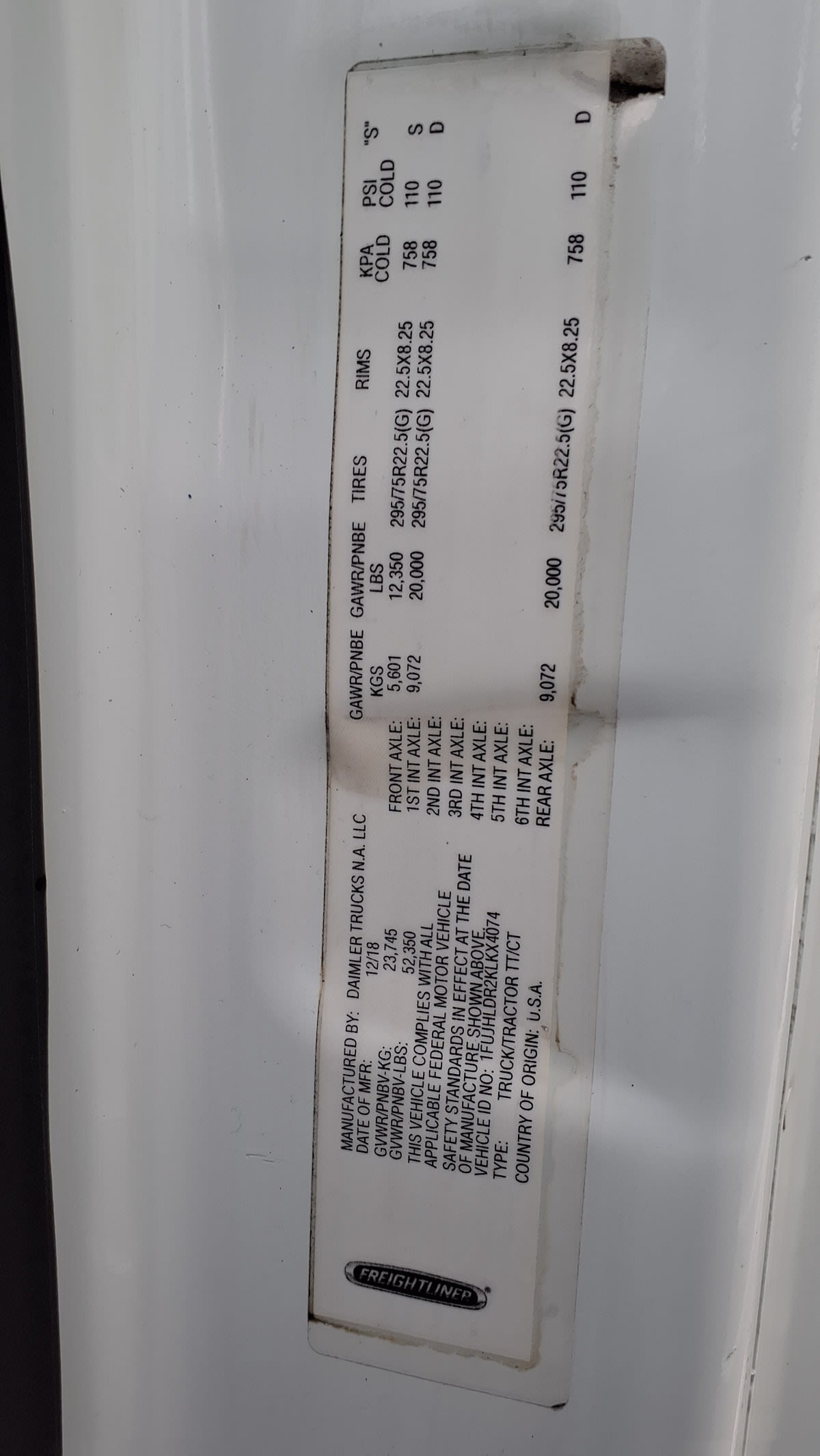 2019 Freightliner/Mercedes NEW CASCADIA PX12664 870297