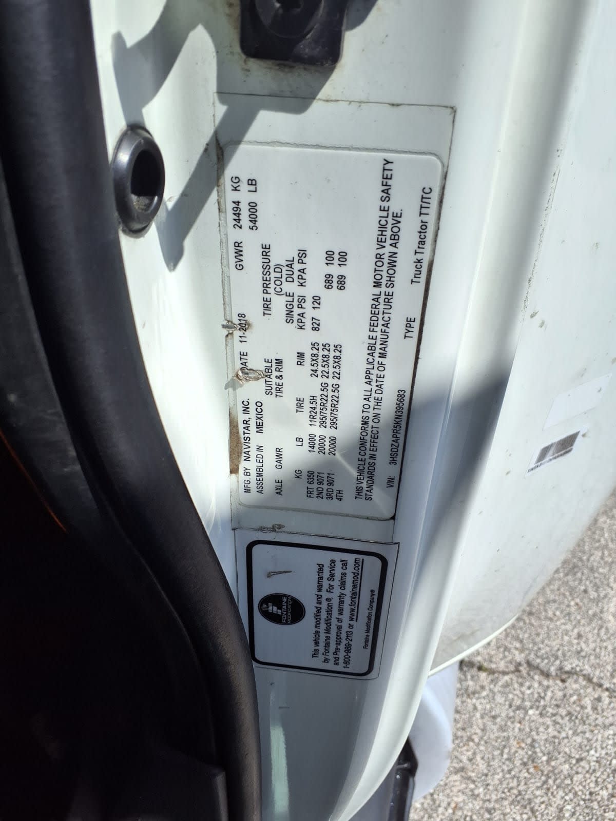 2019 Navistar International LT625 SLPR CAB 873945