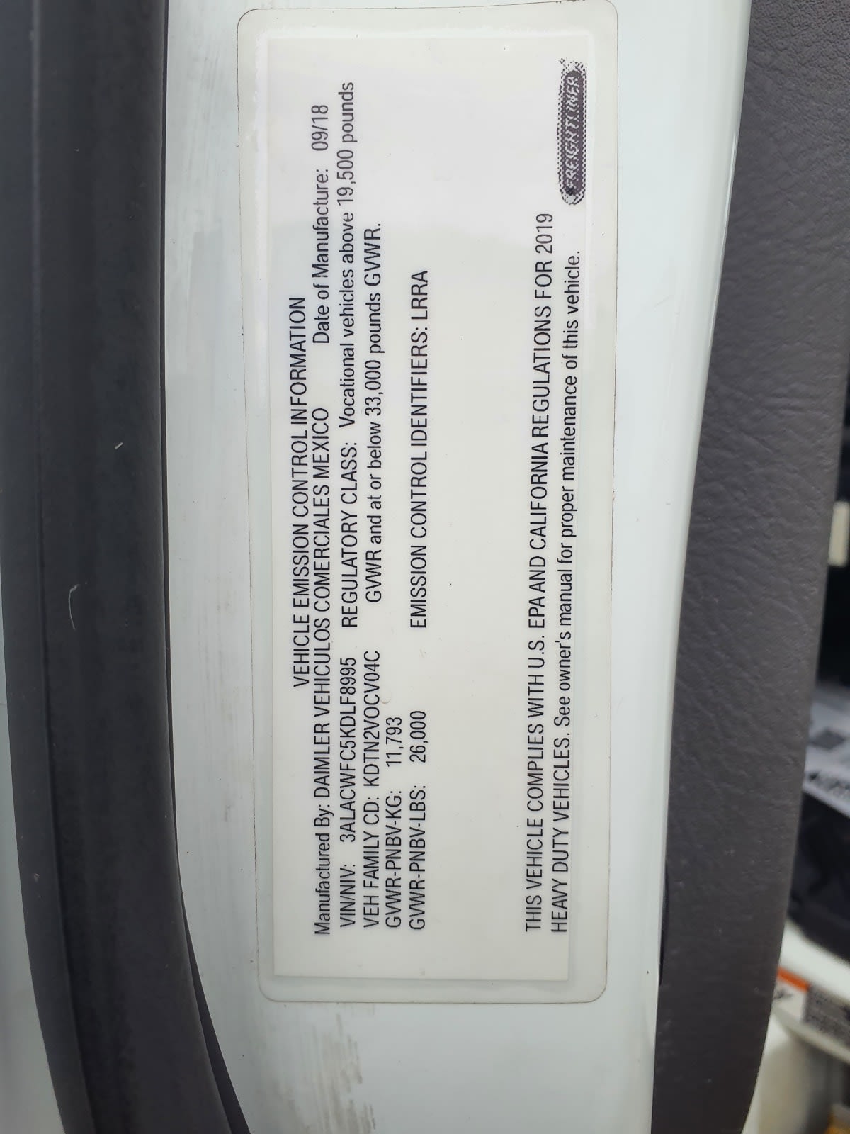 2019 Freightliner/Mercedes M2 106 875780