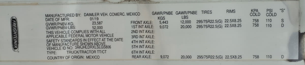 2020 Freightliner/Mercedes NEW CASCADIA PX12664 877551