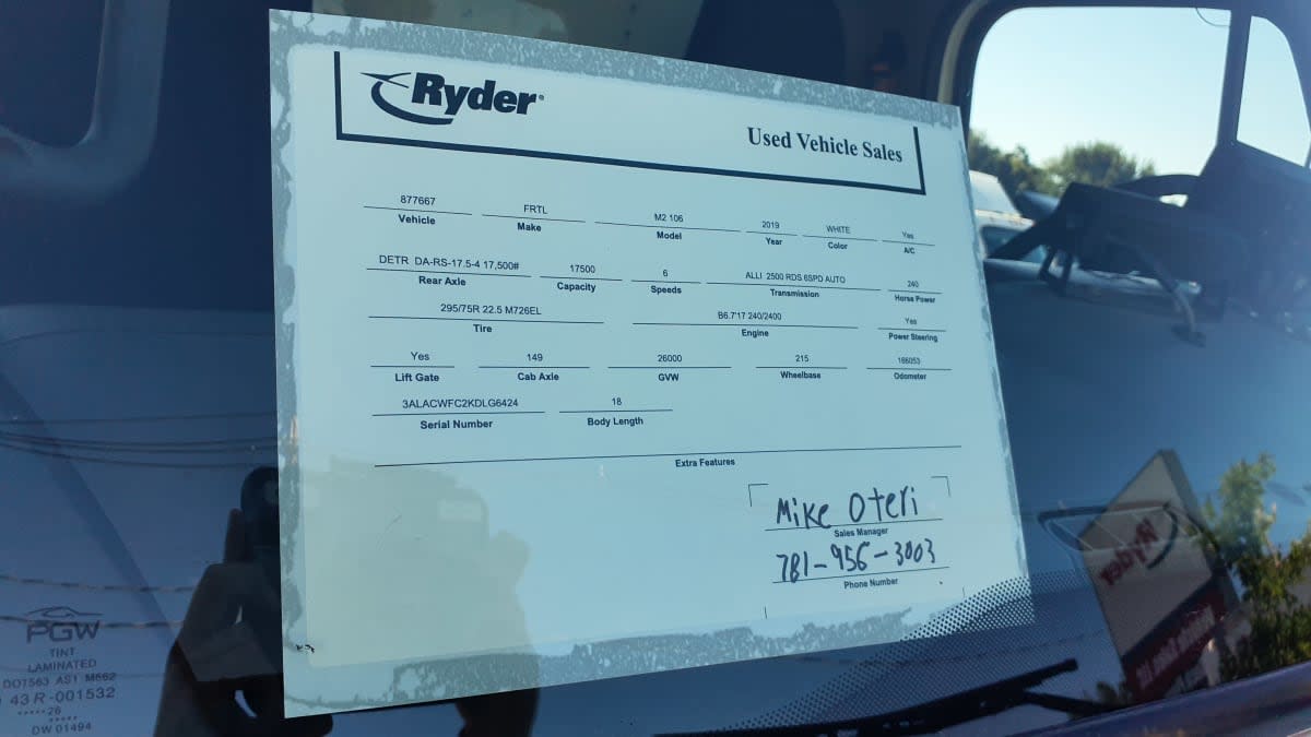 2019 Freightliner/Mercedes M2 106 877667