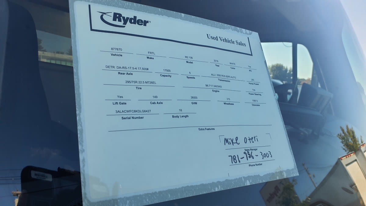 2019 Freightliner/Mercedes M2 106 877670