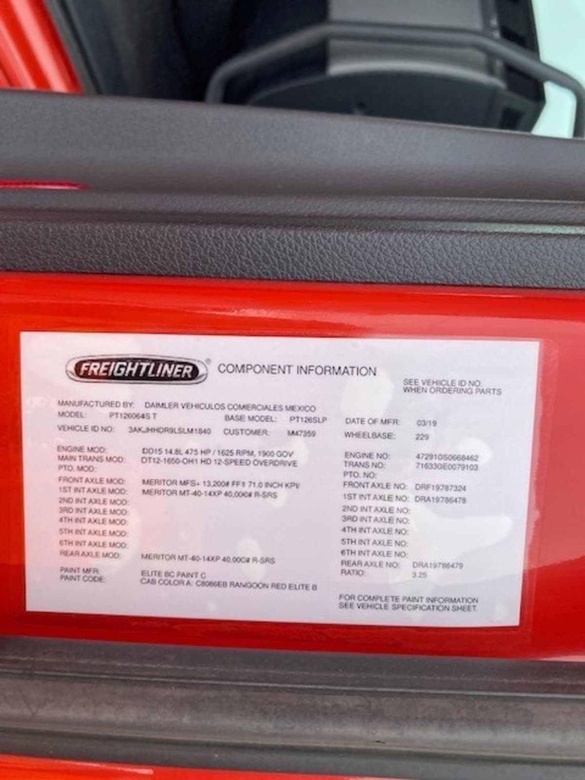 2020 Freightliner/Mercedes NEW CASCADIA PX12664 881623