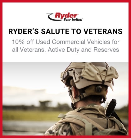 military discount promotion with 10% off for veterans, active duty and reservists text