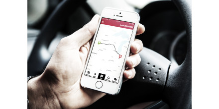 Navishare app being used on a mobile device