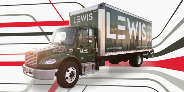 Truck with Lewis branding