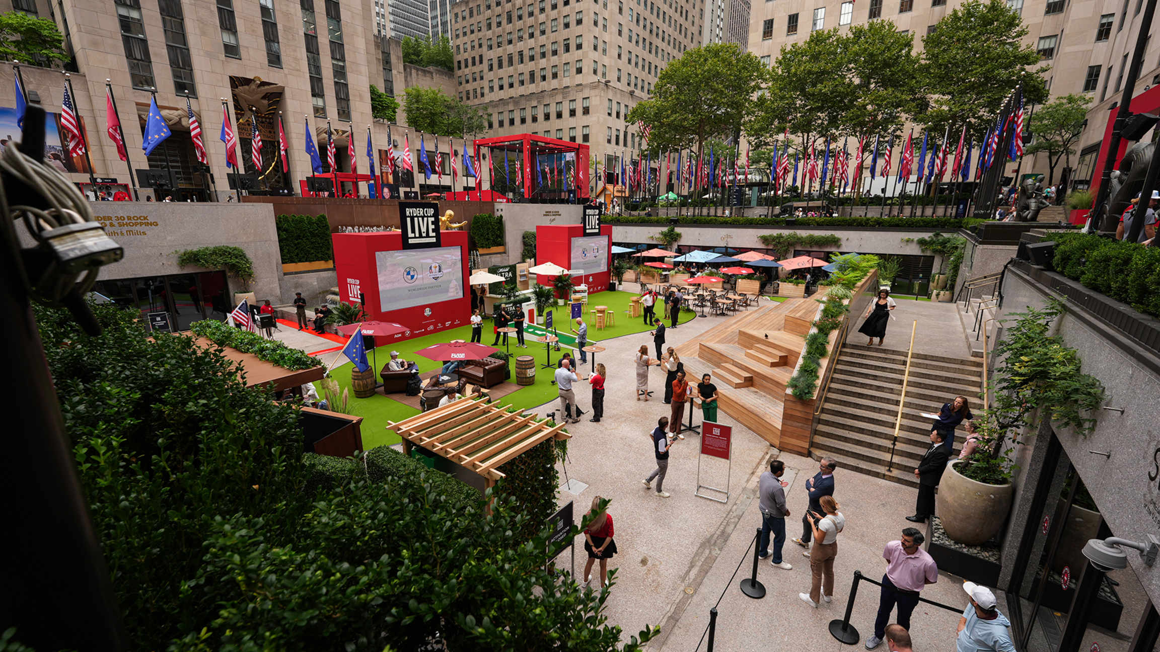 Atmosphere during the Ryder Cup LIVE: Premiere NYC at Rockefeller Center on September 24, 2025.
