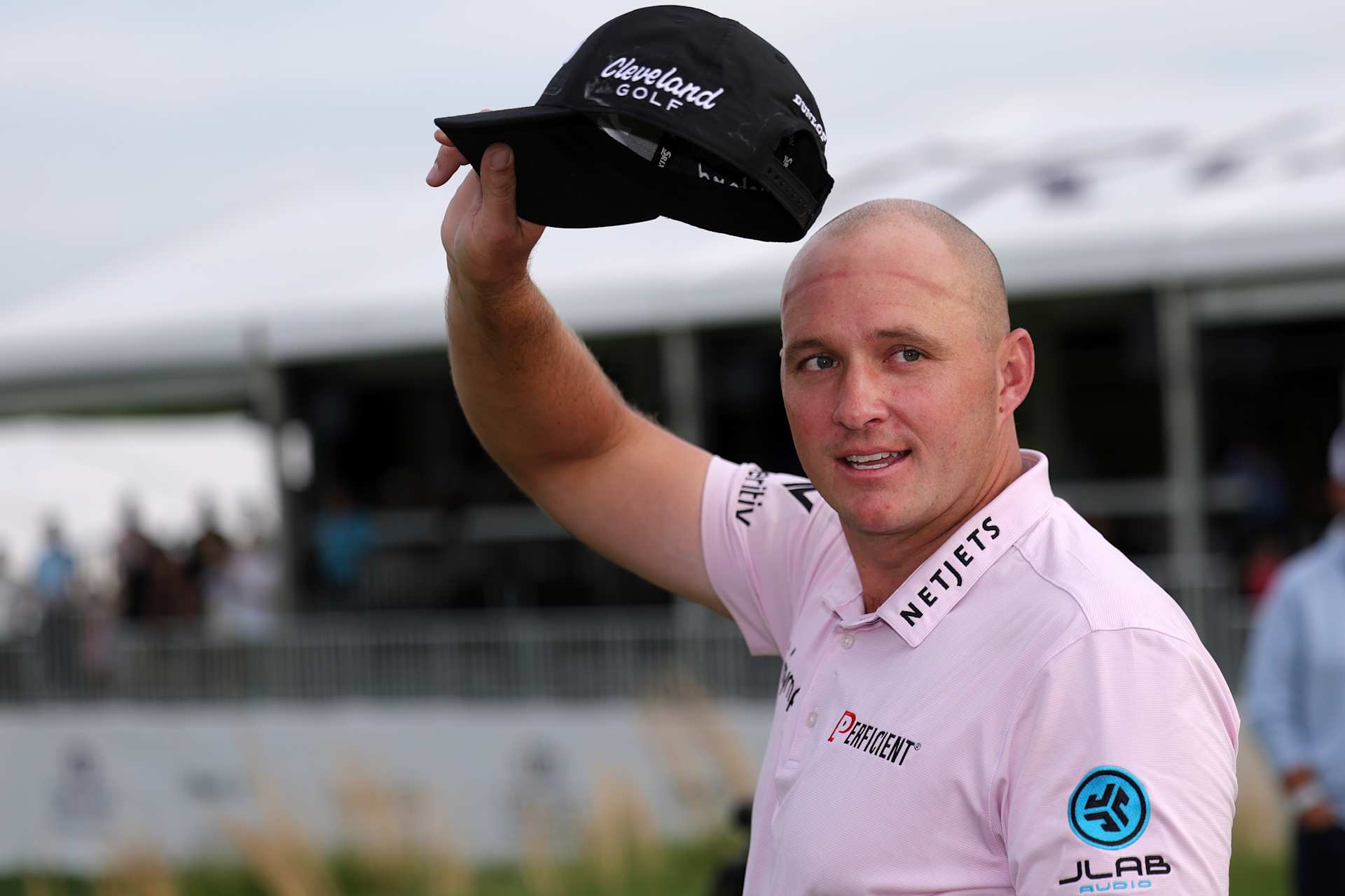 FLOURTOWN, PENNSYLVANIA - MAY 11: Sepp Straka of Austria reacts after putting in to win on the 18th green during the final round of the Truist Championship 2025 at The Wissahickon at Philadelphia Cricket Club on May 11, 2025 in Flourtown, Pennsylvania. (Photo by Andrew Redington/Getty Images)