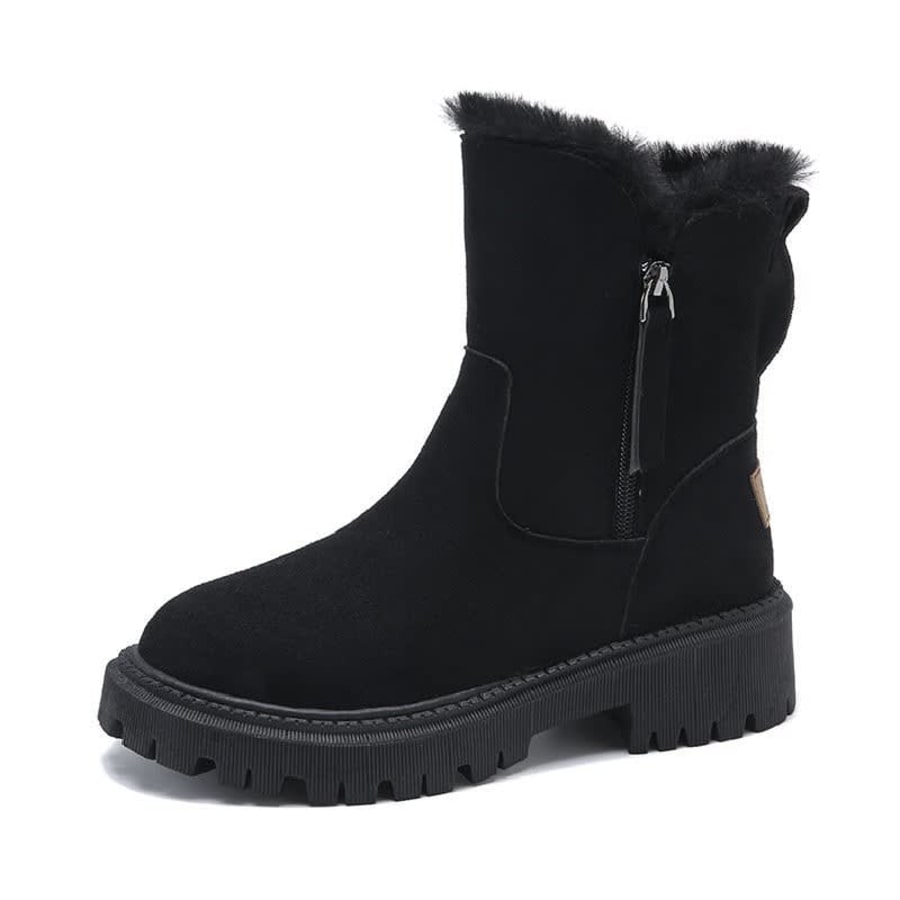 Giselle Warm Lined Winter Boots in Schwarz