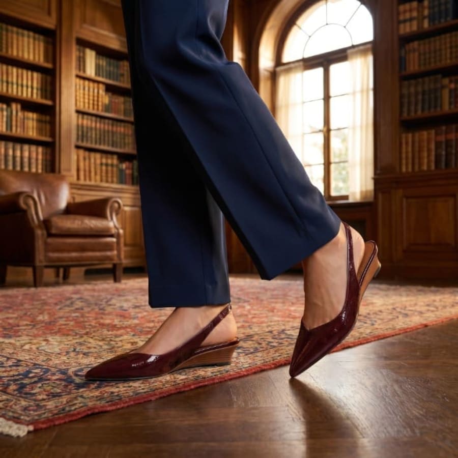 Kira Pointed Toe Low Slingback Heels