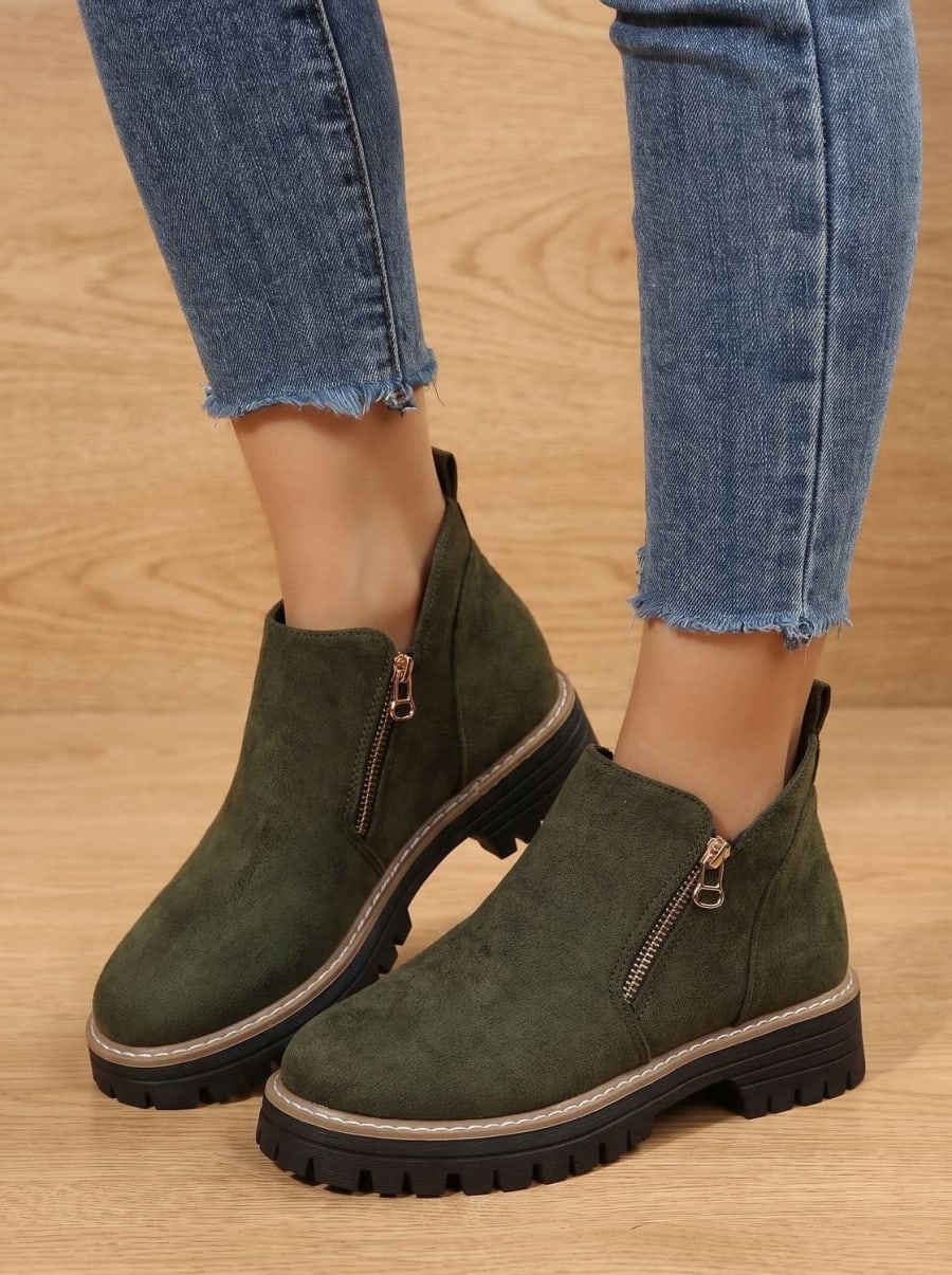 Damaris Arch Support Lug Sole Ankle Boots