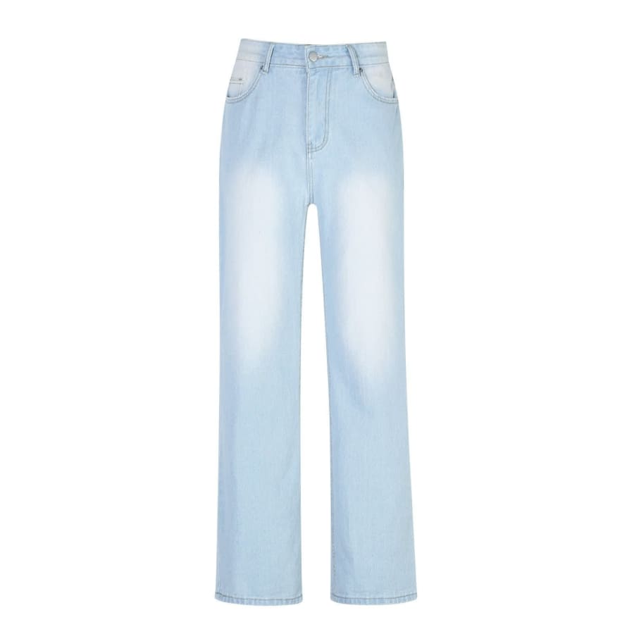 Cleo High Waist Wide Leg Jeans in Helles Blau