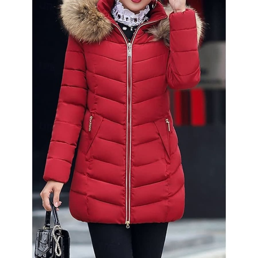 Gemma Faux Fur Hood Quilted Puffer Coat
