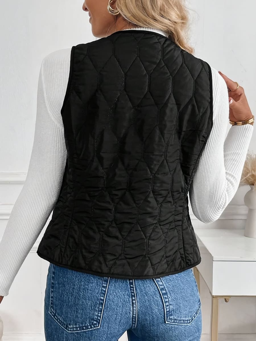 Hattie Reversible Quilted Fleece Lined Body Warmer