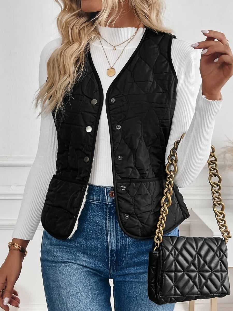 Hattie Reversible Quilted Fleece Lined Body Warmer