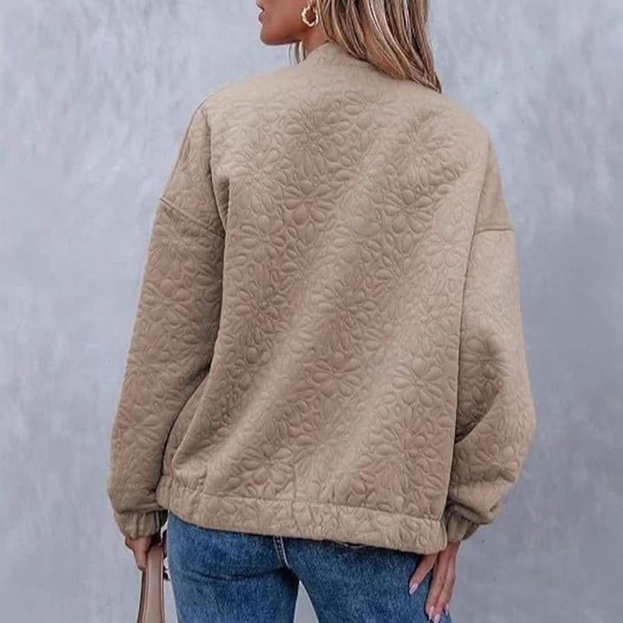 Calla Textured Teddy Bomber Jacket for Women