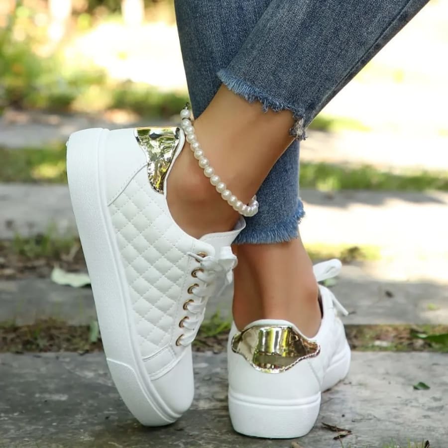 Perri Quilted Lace-Up Walking Shoes for Women