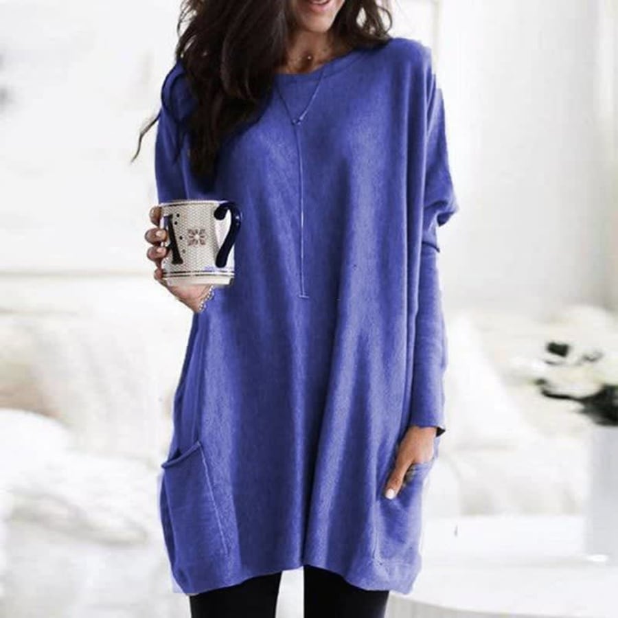 Sabine Longline Tunic Knitted Jumper in Lila