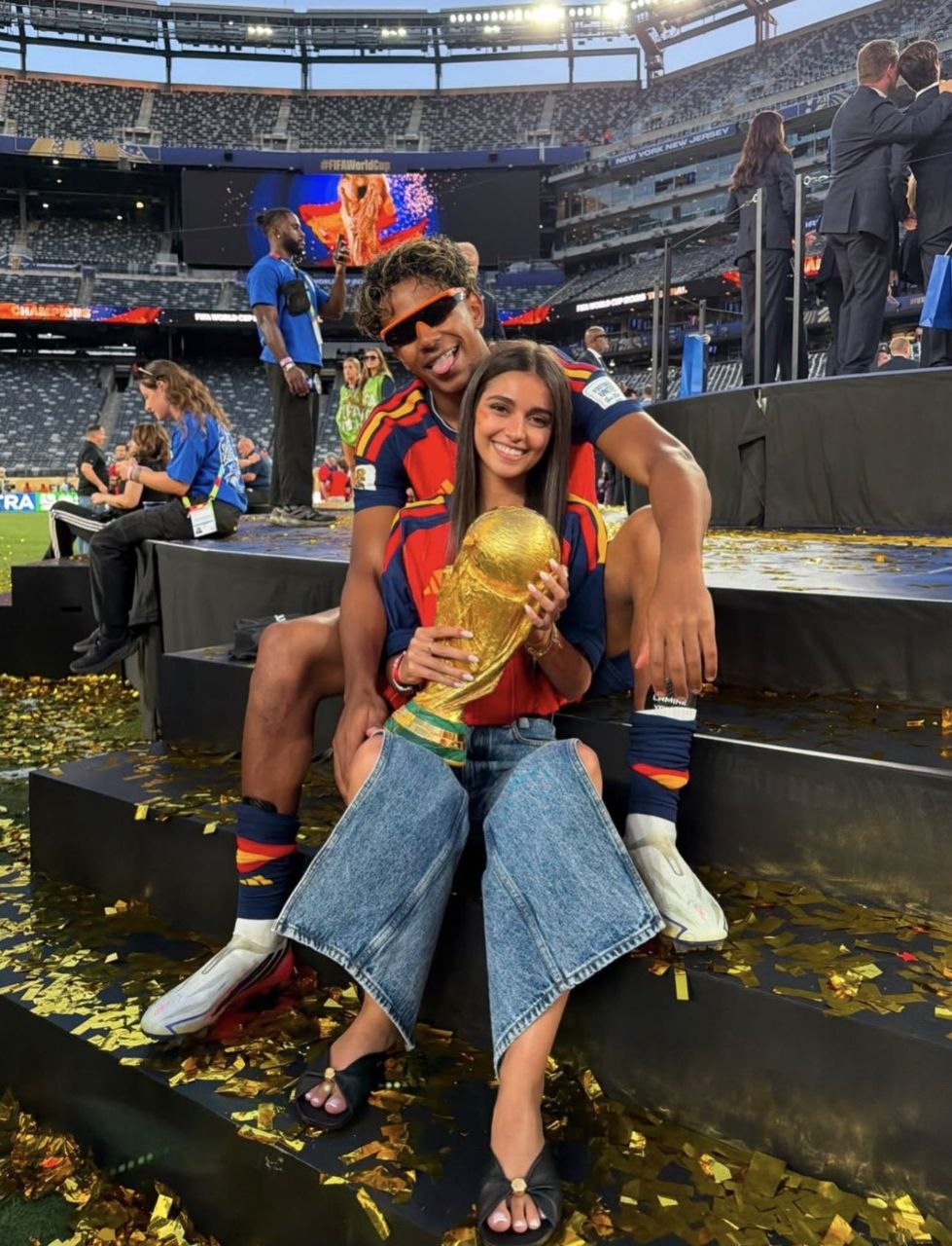 Lamine Yamal and Ines Garcia at the world cup 2026