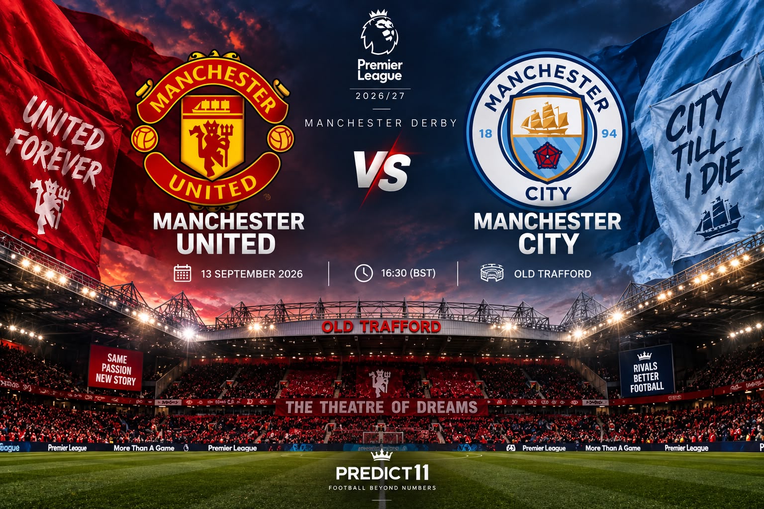 Manchester United x Manchester City AO VIVO: Dérbi de Manchester 2026
