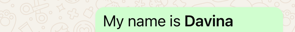 Screenshot of Bold WhatsApp Text