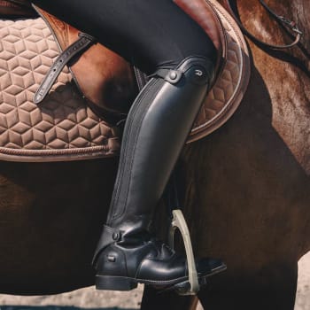 Dyon Riding Boots Slim With Laces Black
