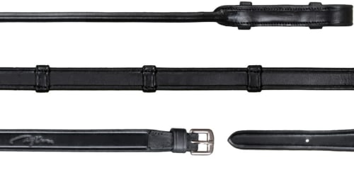 Dyon 16mm Full Leather Double Bridle Reins With 7 Leather Loops Rond Leather Collection