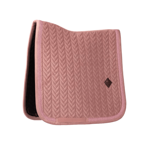 Kentucky Saddle Pad Velvet Fishbone Plaited Glitter Rope Dressur