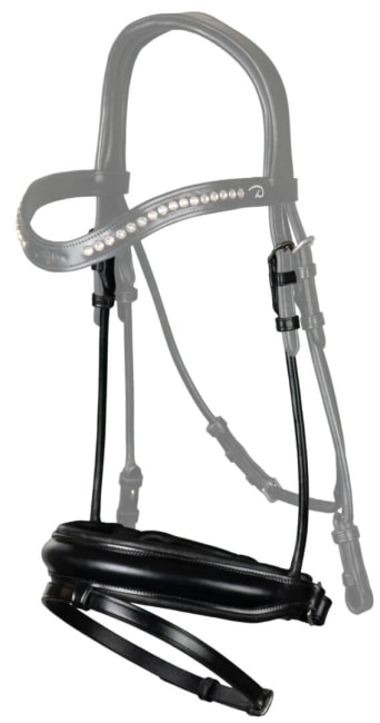 Dyon Matte Medium Crank Noseband With Flash Rond Leather Collection