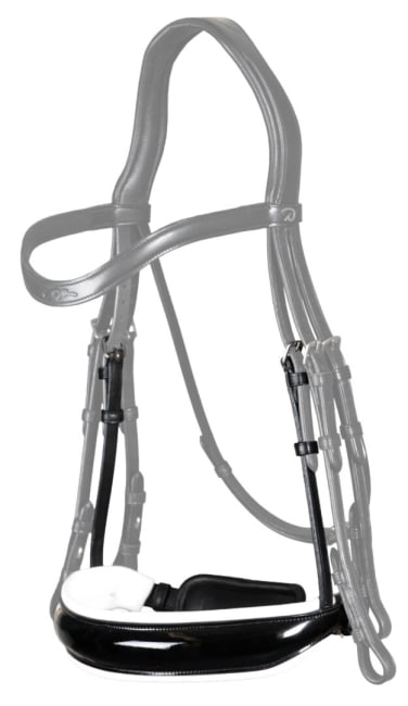 Dyon Patent Large Crank Noseband With White Padding New English Collection