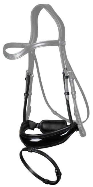 Dyon Patent Large Crank Noseband With Flash New English Collection