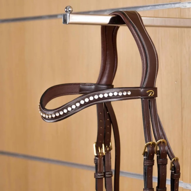 Dyon White Swarovski V-Shaped Browband D Collection
