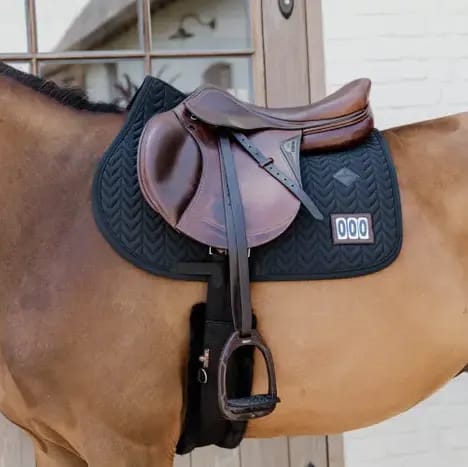 Kentucky Saddle Pad Fishbone Competiton w/ 2 Numbers Jumping