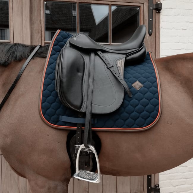 Kentucky Saddle Pad Onion Quilt Neon Leather Dressage