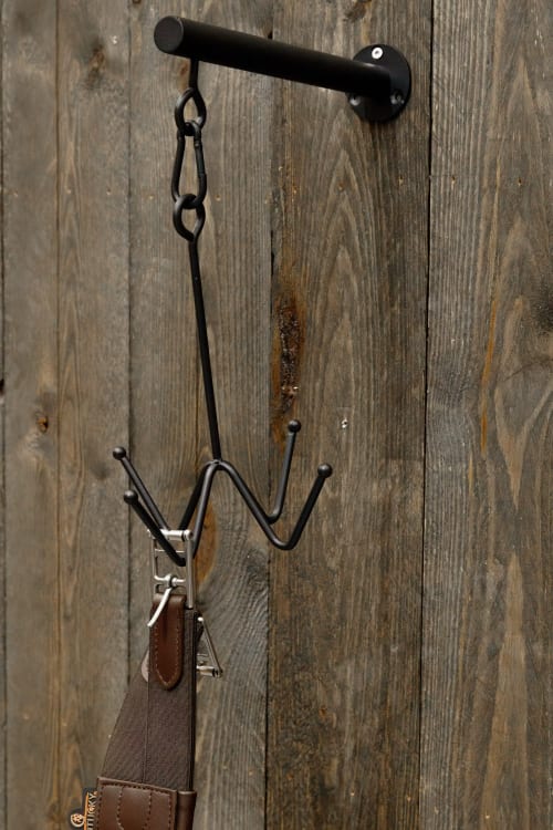 Grooming Deluxe Bridle Hook 4 Prong w/ Wall Attachment