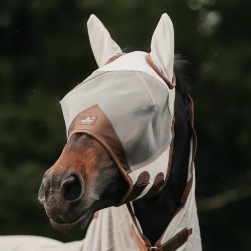 Kentucky Fly Mask Classic med ører – fluemaske til hest