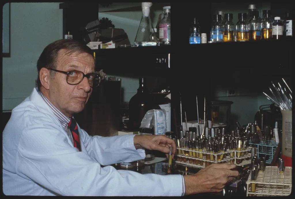 Lewis Thomas in his laboratory.