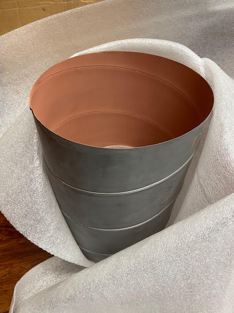 Copper-coated air ducts produced by LuminOre.