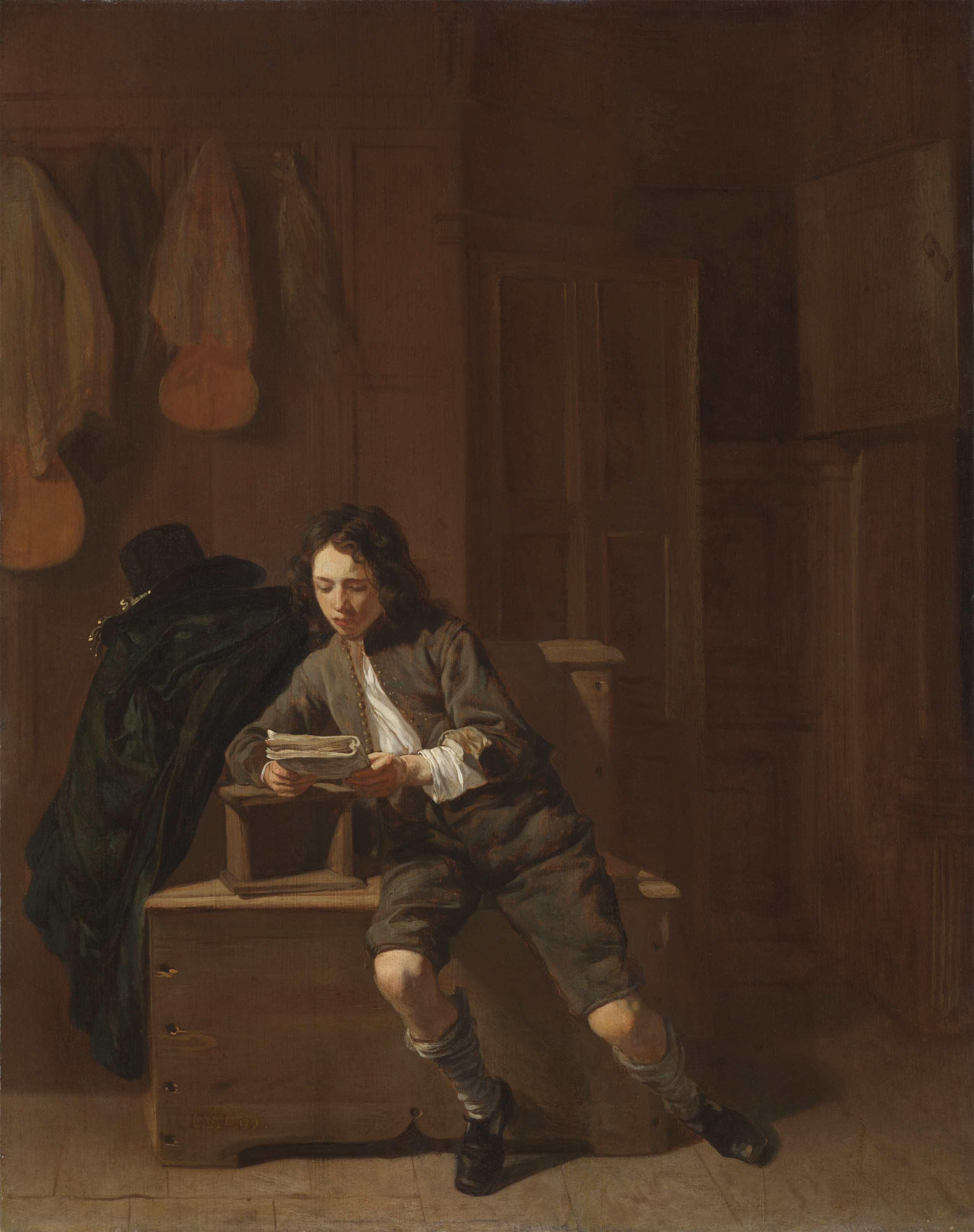 Young Man Reading by Jacob van Loo (ca. 1650).