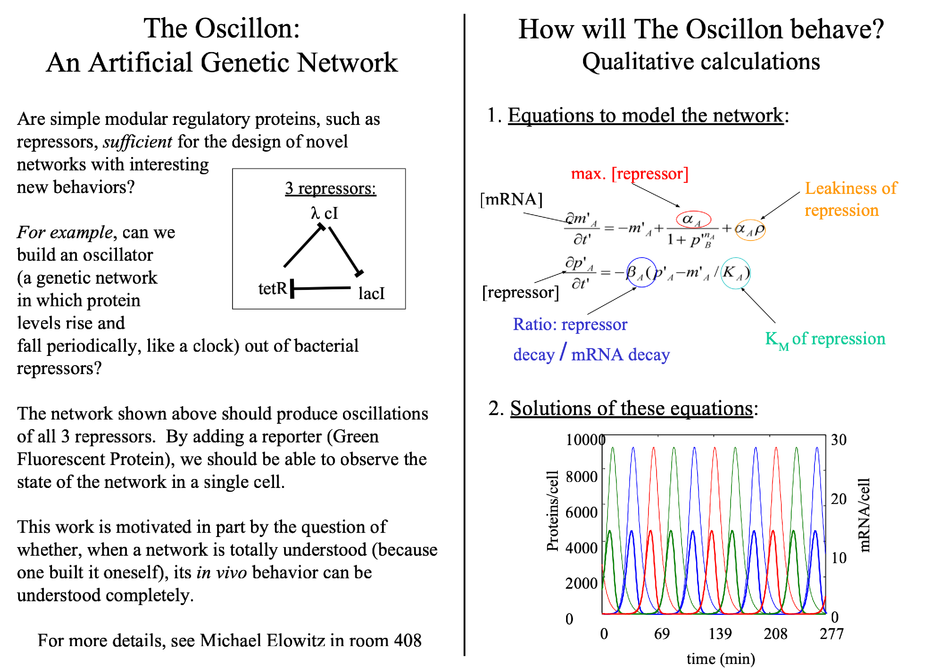 Slides from a lab talk presented in Heidelberg, Germany in 1998.