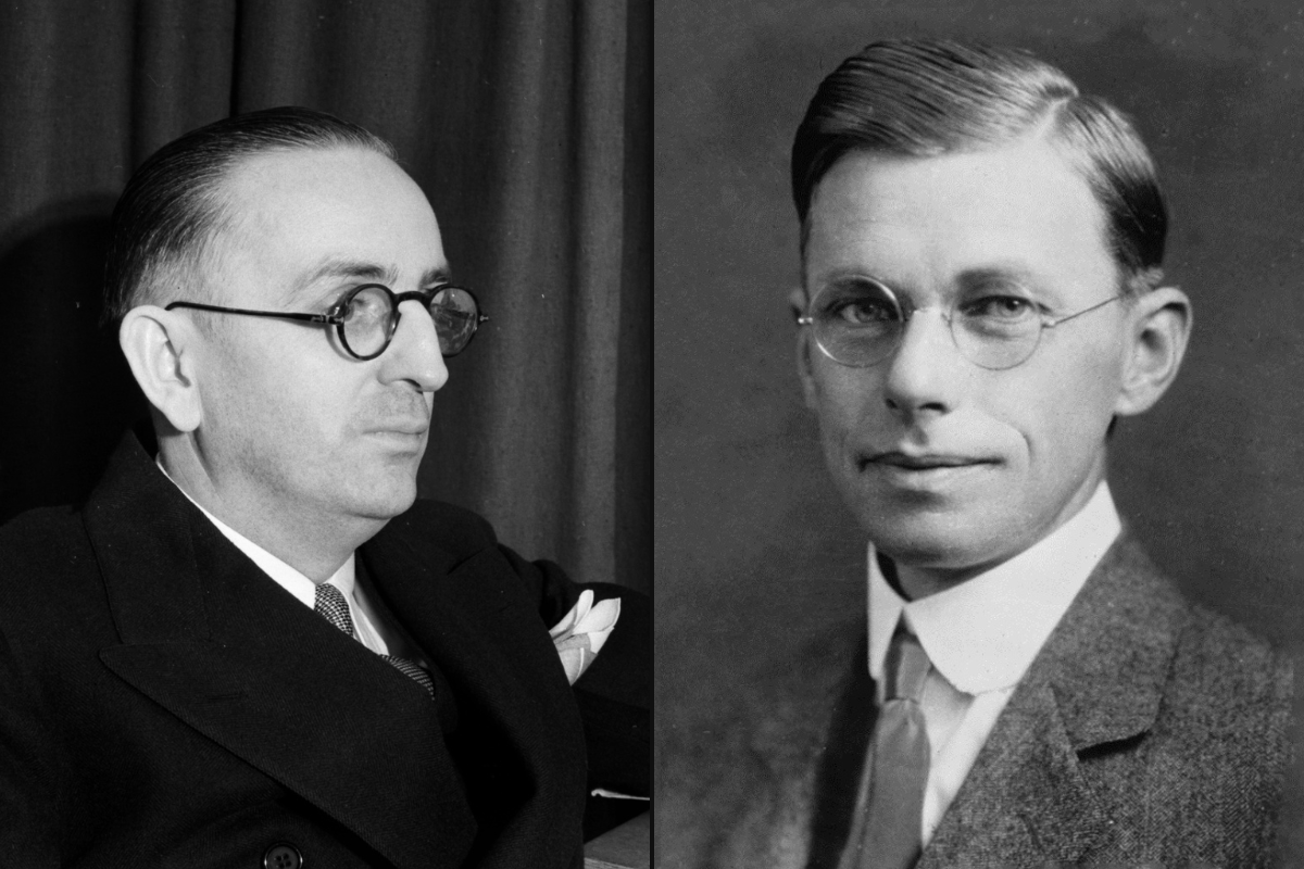 Warren Weaver (left) and James Conant (right).
